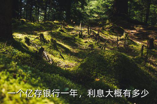一個(gè)億存銀行一年，利息大概有多少