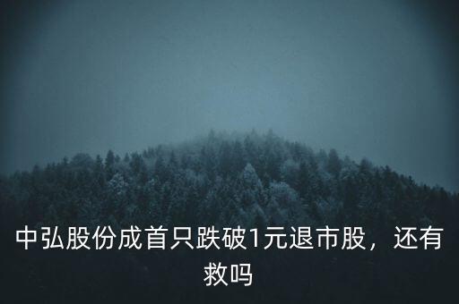 中弘股份成首只跌破1元退市股，還有救嗎