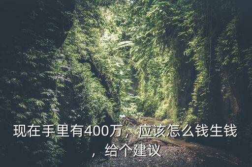 現(xiàn)在手里有400萬，應(yīng)該怎么錢生錢，給個建議