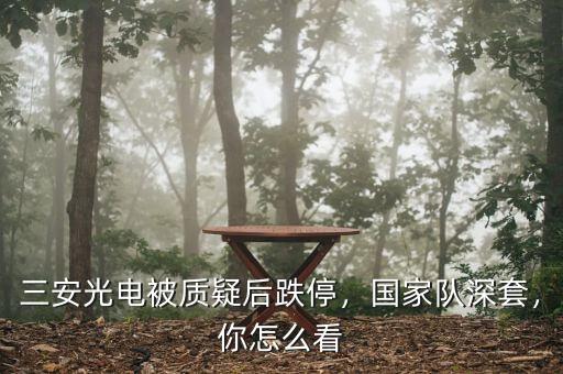 三安光電被質(zhì)疑后跌停，國家隊(duì)深套，你怎么看
