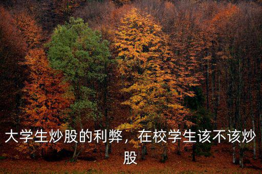 大學(xué)生炒股的利弊，在校學(xué)生該不該炒股