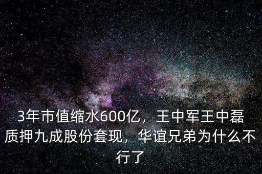3年市值縮水600億，王中軍王中磊質(zhì)押九成股份套現(xiàn)，華誼兄弟為什么不行了