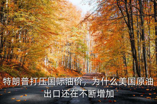 特朗普打壓國際油價，為什么美國原油出口還在不斷增加