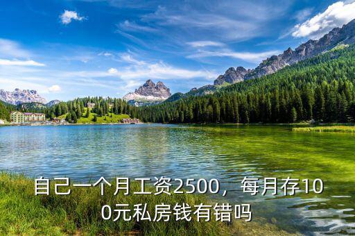 自己一個月工資2500，每月存100元私房錢有錯嗎