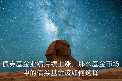 債券基金業(yè)績(jī)持續(xù)上漲，那么基金市場(chǎng)中的債券基金該如何選擇