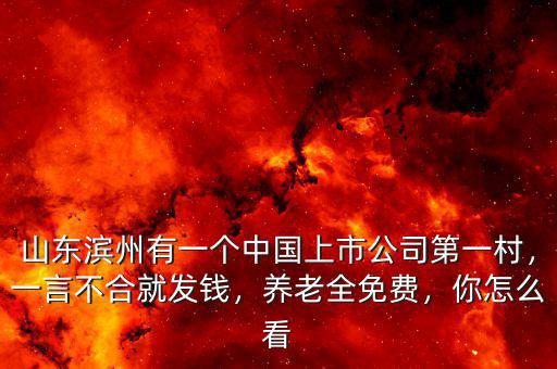 山東濱州有一個(gè)中國(guó)上市公司第一村，一言不合就發(fā)錢，養(yǎng)老全免費(fèi)，你怎么看