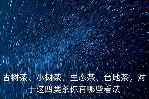 古樹茶、小樹茶、生態(tài)茶、臺(tái)地茶，對(duì)于這四類茶你有哪些看法