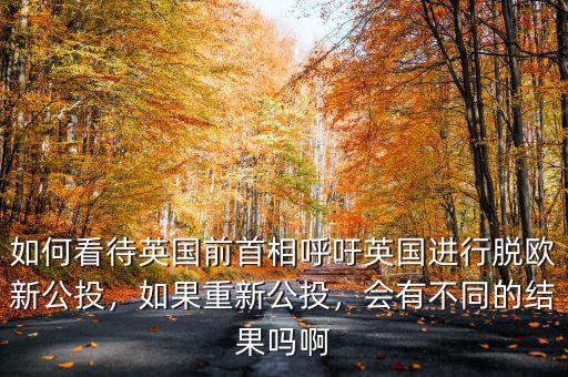 如何看待英國前首相呼吁英國進行脫歐新公投，如果重新公投，會有不同的結(jié)果嗎啊