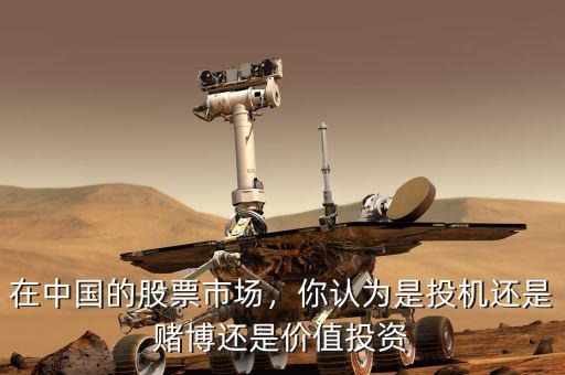 在中國(guó)的股票市場(chǎng)，你認(rèn)為是投機(jī)還是賭博還是價(jià)值投資