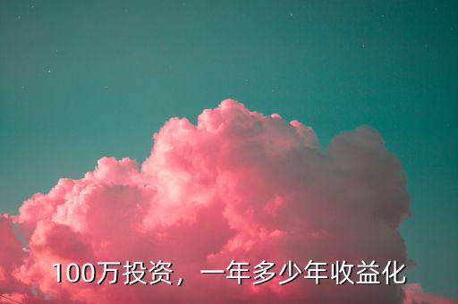 100萬投資，一年多少年收益化