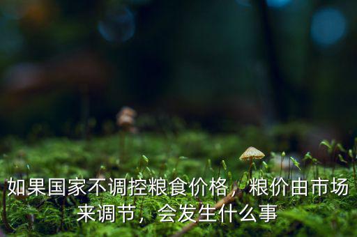 如果國(guó)家不調(diào)控糧食價(jià)格，糧價(jià)由市場(chǎng)來(lái)調(diào)節(jié)，會(huì)發(fā)生什么事