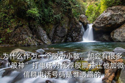 為什么作為一個股市小散，卻會有很多“股神”打電話為他薦股票并讓他加微信群電話號碼是誰透露的