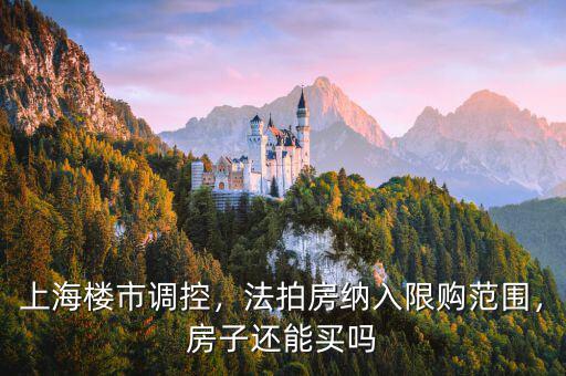 上海樓市調(diào)控，法拍房納入限購范圍，房子還能買嗎