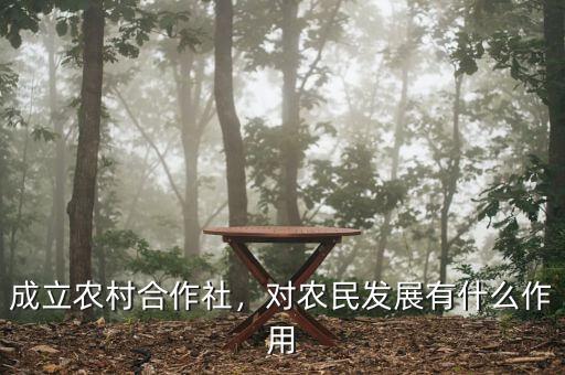 成立農(nóng)村合作社，對(duì)農(nóng)民發(fā)展有什么作用