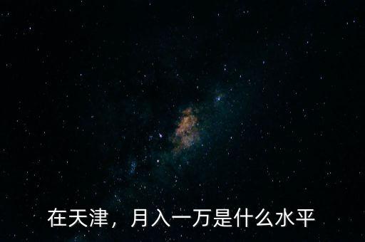 在天津，月入一萬(wàn)是什么水平