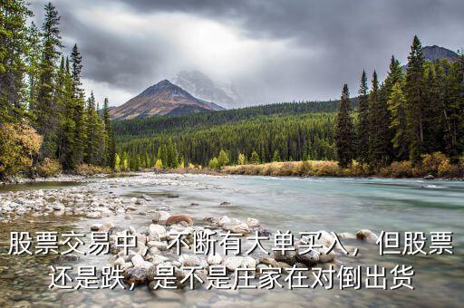股票交易中，不斷有大單買入，但股票還是跌，是不是莊家在對(duì)倒出貨