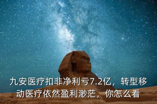 九安醫(yī)療扣非凈利虧7.2億，轉(zhuǎn)型移動醫(yī)療依然盈利渺茫，你怎么看