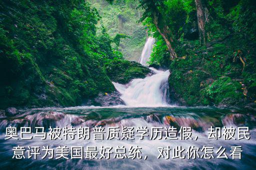 奧巴馬被特朗普質(zhì)疑學(xué)歷造假，卻被民意評(píng)為美國(guó)最好總統(tǒng)，對(duì)此你怎么看