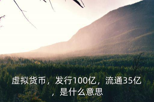 虛擬貨幣，發(fā)行100億，流通35億，是什么意思