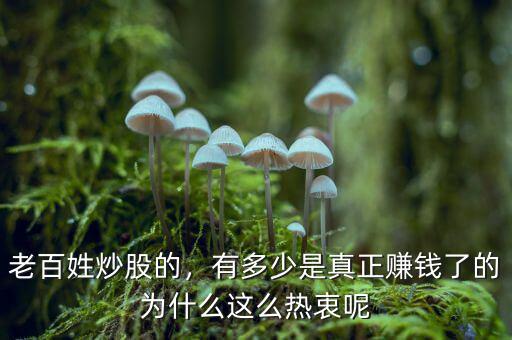 老百姓炒股的，有多少是真正賺錢了的為什么這么熱衷呢