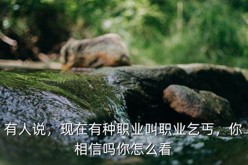 有人說，現(xiàn)在有種職業(yè)叫職業(yè)乞丐，你相信嗎你怎么看