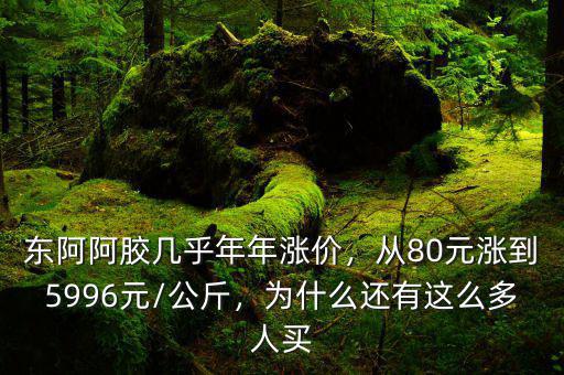 東阿阿膠幾乎年年漲價(jià)，從80元漲到5996元/公斤，為什么還有這么多人買