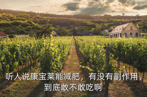 聽人說康寶萊能減肥，有沒有副作用，到底敢不敢吃啊