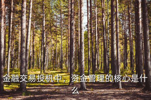 金融交易投機(jī)中，資金管理的核心是什么