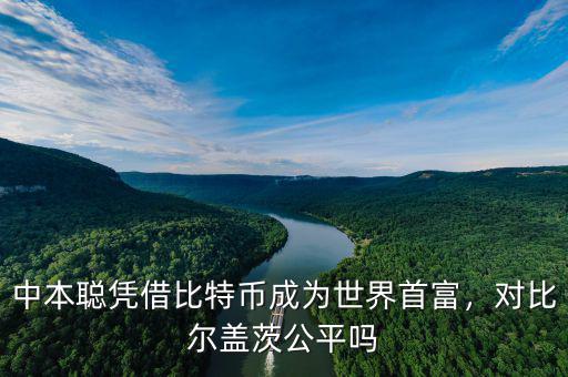 中本聰憑借比特幣成為世界首富，對比爾蓋茨公平嗎