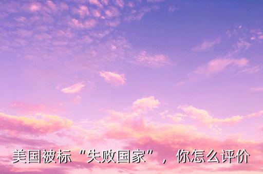 美國被標(biāo)“失敗國家”，你怎么評(píng)價(jià)
