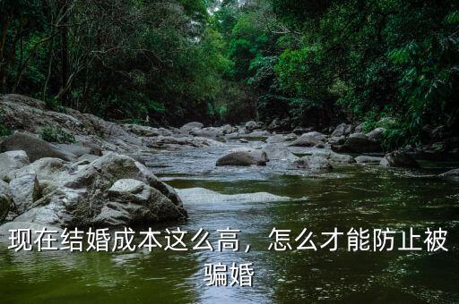 現(xiàn)在結(jié)婚成本這么高，怎么才能防止被騙婚
