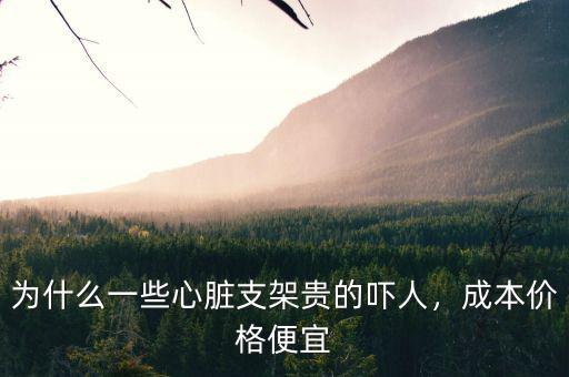 為什么一些心臟支架貴的嚇人，成本價格便宜