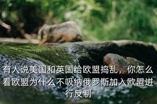 有人說美國和英國給歐盟搗亂，你怎么看歐盟為什么不吸納俄羅斯加入歐盟進行反制