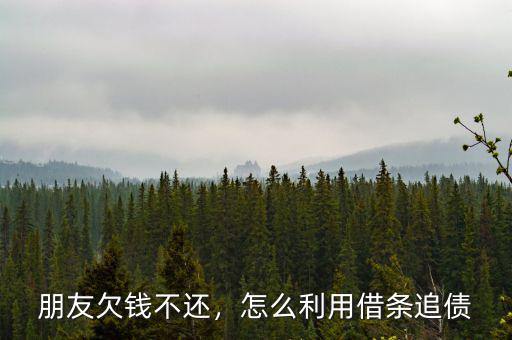 朋友欠錢不還，怎么利用借條追債