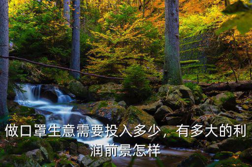 做口罩生意需要投入多少，有多大的利潤前景怎樣