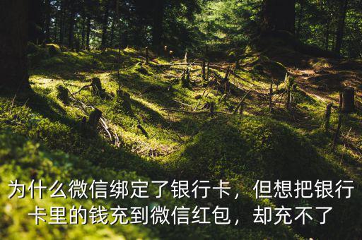 為什么微信綁定了銀行卡，但想把銀行卡里的錢充到微信紅包，卻充不了