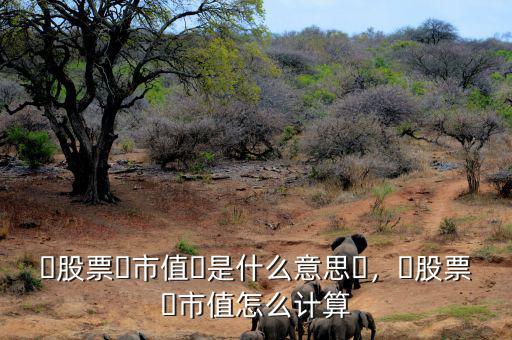 ?股票?市值?是什么意思?，?股票?市值怎么計算