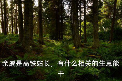 親戚是高鐵站長，有什么相關(guān)的生意能干