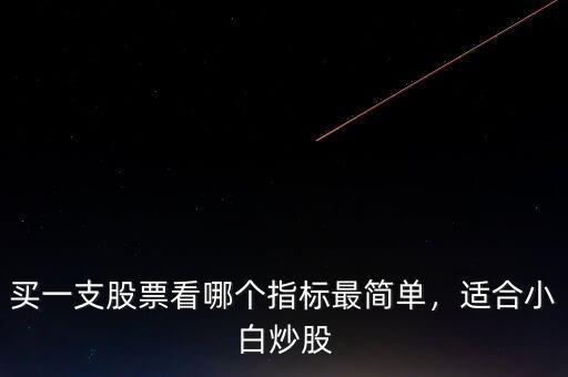 買一支股票看哪個(gè)指標(biāo)最簡(jiǎn)單，適合小白炒股