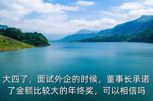大四了，面試外企的時(shí)候，董事長(zhǎng)承諾了金額比較大的年終獎(jiǎng)，可以相信嗎