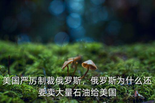 美國嚴(yán)厲制裁俄羅斯，俄羅斯為什么還要賣大量石油給美國