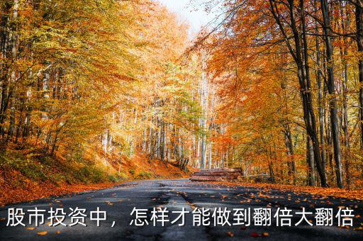 股市投資中，怎樣才能做到翻倍大翻倍