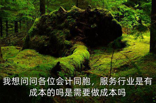 我想問問各位會計同胞，服務(wù)行業(yè)是有成本的嗎是需要做成本嗎