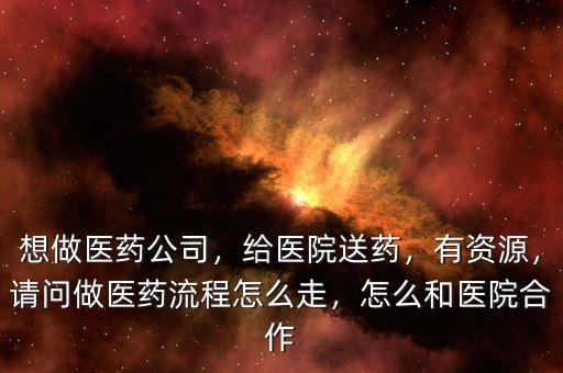 想做醫(yī)藥公司，給醫(yī)院送藥，有資源，請(qǐng)問做醫(yī)藥流程怎么走，怎么和醫(yī)院合作