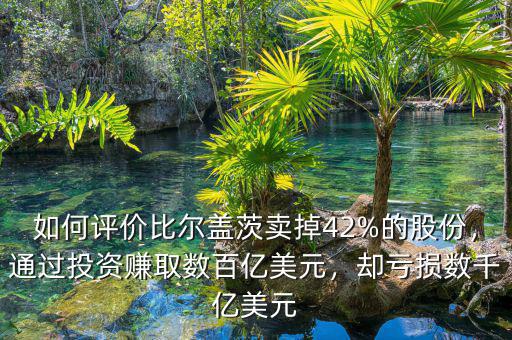 如何評(píng)價(jià)比爾蓋茨賣掉42%的股份，通過(guò)投資賺取數(shù)百億美元，卻虧損數(shù)千億美元
