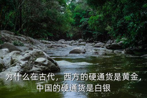 為什么在古代，西方的硬通貨是黃金，中國的硬通貨是白銀