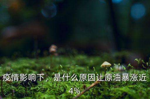 疫情影響下，是什么原因讓原油暴漲近4%