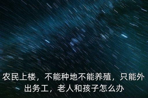 農(nóng)民上樓，不能種地不能養(yǎng)殖，只能外出務(wù)工，老人和孩子怎么辦