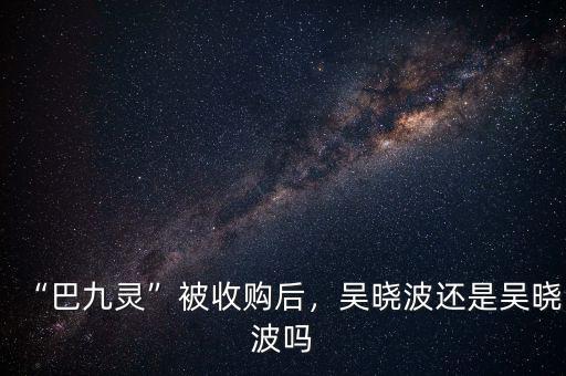 “巴九靈”被收購后，吳曉波還是吳曉波嗎