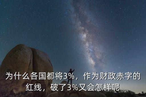 為什么各國都將3%，作為財政赤字的紅線，破了3%又會怎樣呢